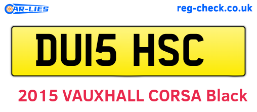 DU15HSC are the vehicle registration plates.