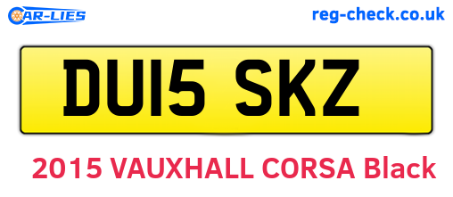 DU15SKZ are the vehicle registration plates.
