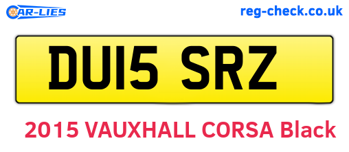 DU15SRZ are the vehicle registration plates.