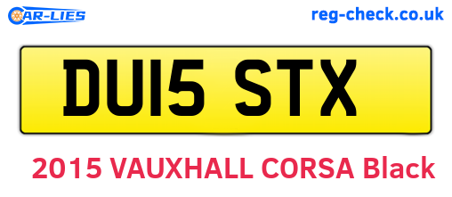 DU15STX are the vehicle registration plates.