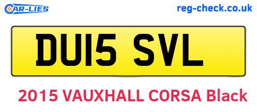 DU15SVL are the vehicle registration plates.