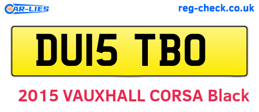 DU15TBO are the vehicle registration plates.