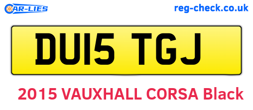 DU15TGJ are the vehicle registration plates.
