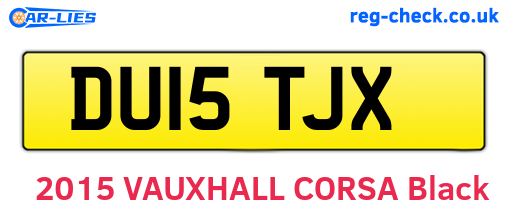DU15TJX are the vehicle registration plates.
