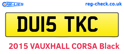 DU15TKC are the vehicle registration plates.