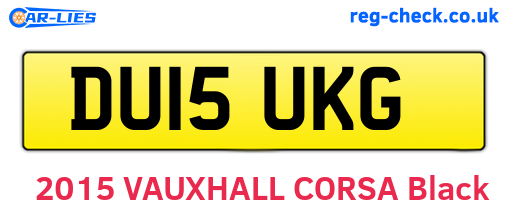 DU15UKG are the vehicle registration plates.