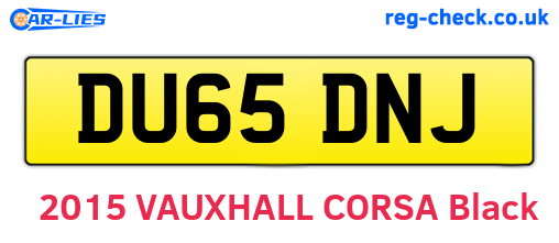 DU65DNJ are the vehicle registration plates.
