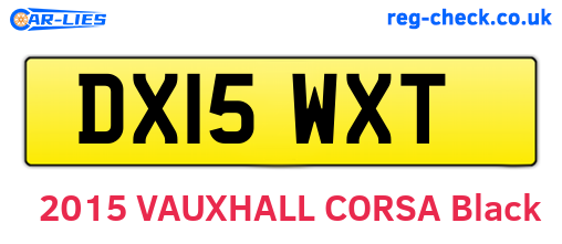 DX15WXT are the vehicle registration plates.