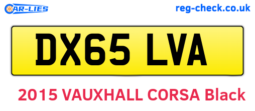 DX65LVA are the vehicle registration plates.