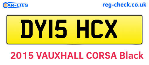 DY15HCX are the vehicle registration plates.