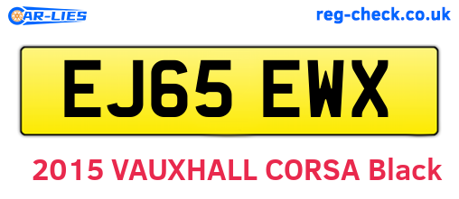 EJ65EWX are the vehicle registration plates.