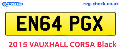 EN64PGX are the vehicle registration plates.