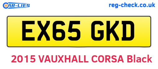 EX65GKD are the vehicle registration plates.