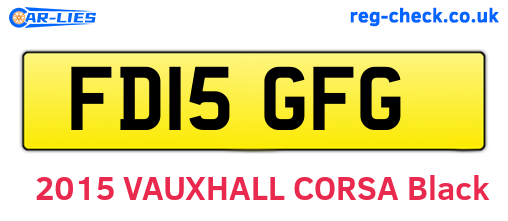 FD15GFG are the vehicle registration plates.