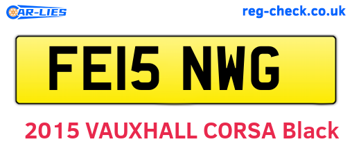 FE15NWG are the vehicle registration plates.