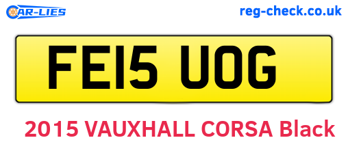 FE15UOG are the vehicle registration plates.
