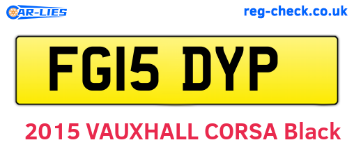 FG15DYP are the vehicle registration plates.
