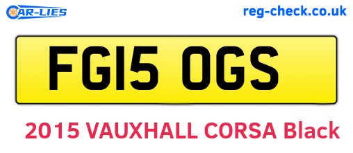 FG15OGS are the vehicle registration plates.