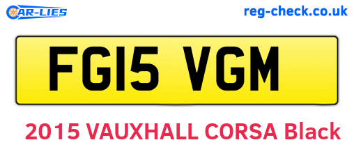 FG15VGM are the vehicle registration plates.