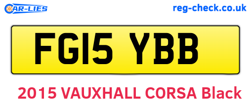 FG15YBB are the vehicle registration plates.