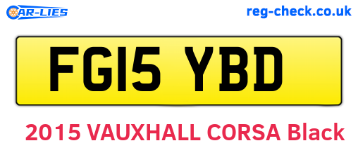 FG15YBD are the vehicle registration plates.