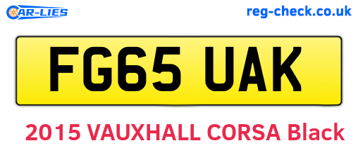 FG65UAK are the vehicle registration plates.