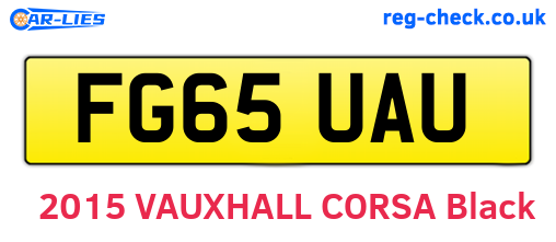 FG65UAU are the vehicle registration plates.