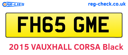 FH65GME are the vehicle registration plates.