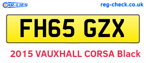FH65GZX are the vehicle registration plates.