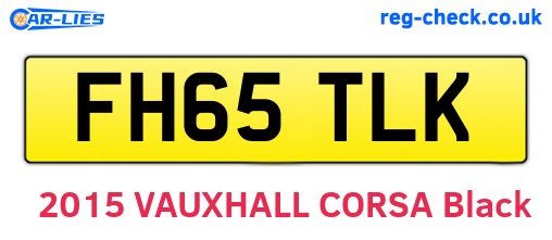 FH65TLK are the vehicle registration plates.