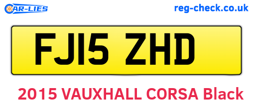 FJ15ZHD are the vehicle registration plates.