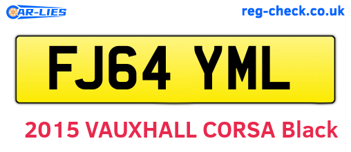 FJ64YML are the vehicle registration plates.