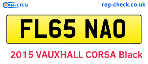 FL65NAO are the vehicle registration plates.