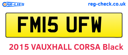 FM15UFW are the vehicle registration plates.