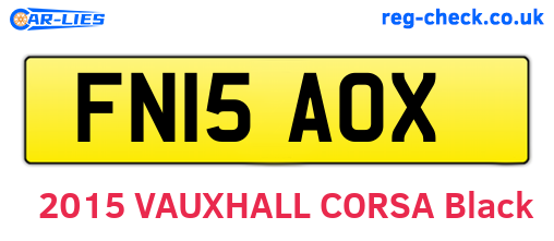 FN15AOX are the vehicle registration plates.