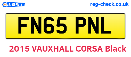 FN65PNL are the vehicle registration plates.