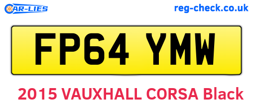 FP64YMW are the vehicle registration plates.