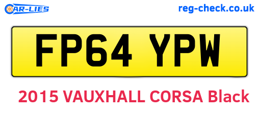 FP64YPW are the vehicle registration plates.