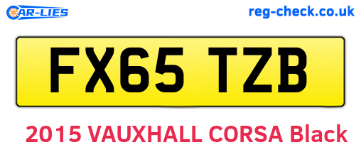 FX65TZB are the vehicle registration plates.