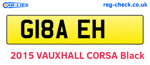 G18AEH are the vehicle registration plates.