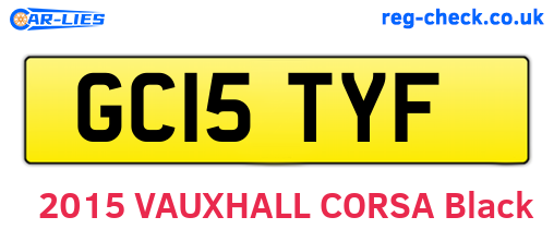 GC15TYF are the vehicle registration plates.
