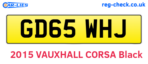 GD65WHJ are the vehicle registration plates.