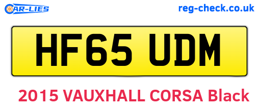 HF65UDM are the vehicle registration plates.