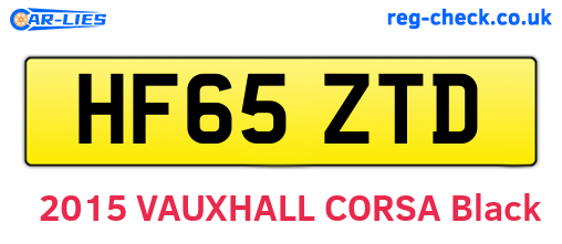 HF65ZTD are the vehicle registration plates.