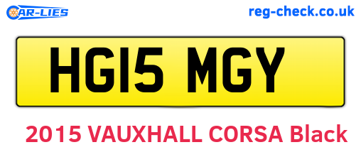 HG15MGY are the vehicle registration plates.