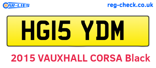 HG15YDM are the vehicle registration plates.