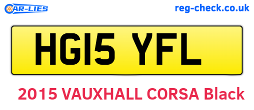 HG15YFL are the vehicle registration plates.