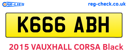 K666ABH are the vehicle registration plates.