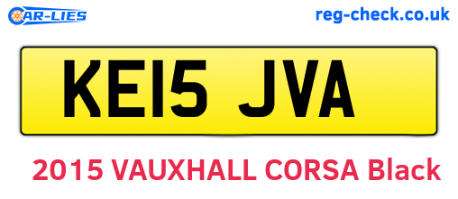 KE15JVA are the vehicle registration plates.