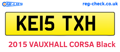 KE15TXH are the vehicle registration plates.